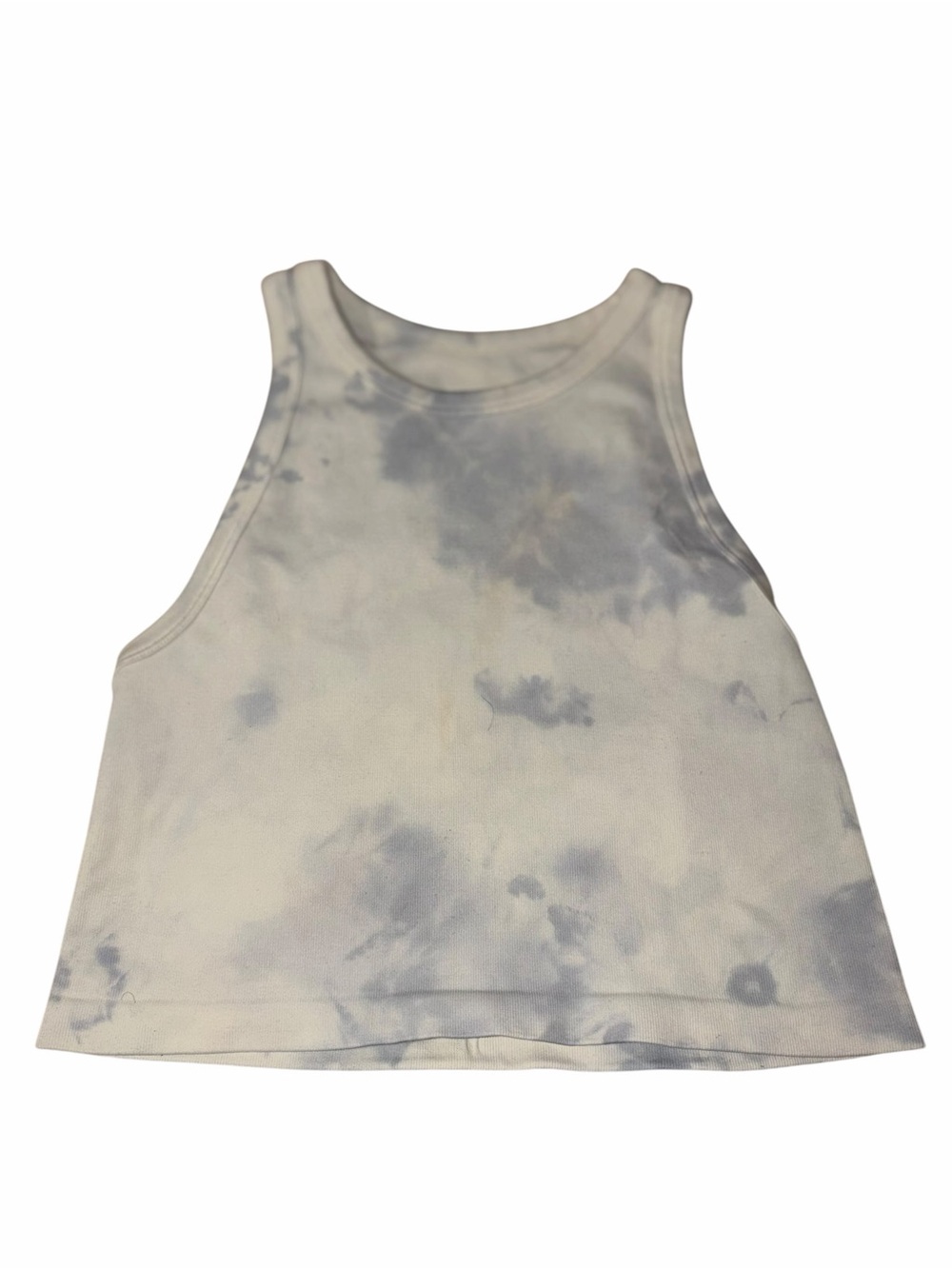 Tie-Dye Sleeveless Tank Top - Blue/White